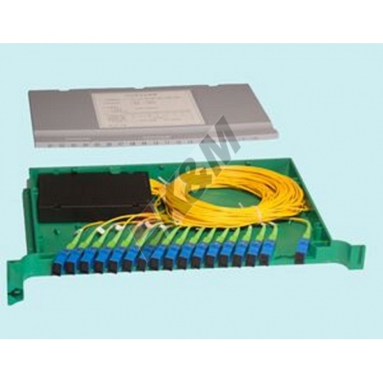 Installazione modulare 1 x16 tipo vassoio separatore a fibra ottica