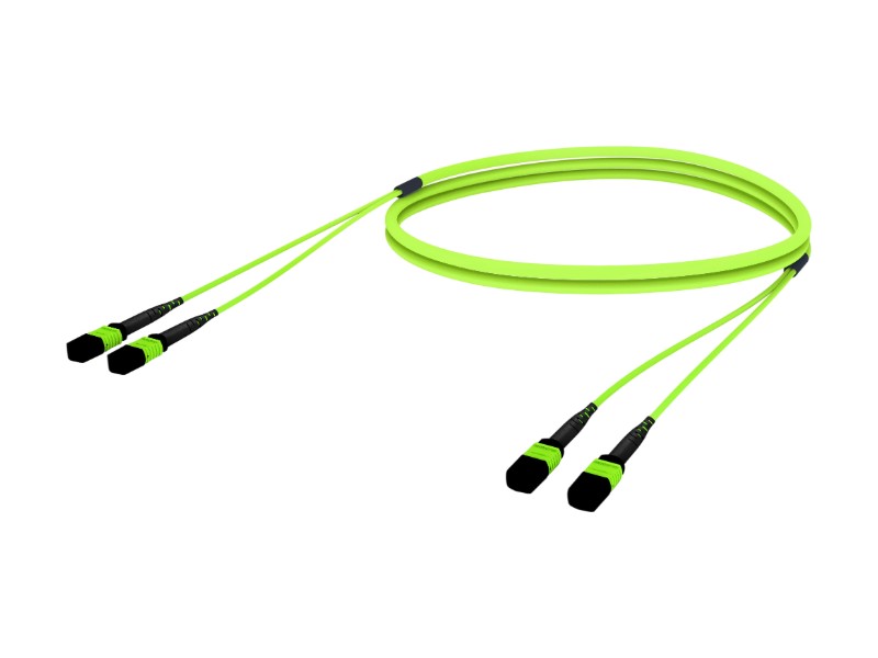 24F OM5 MPO/PC Lime green patch cord