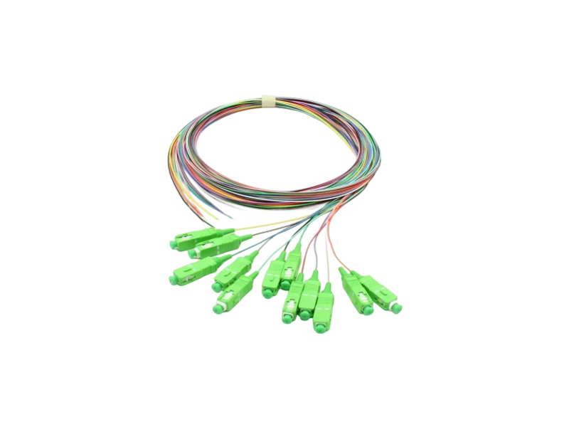 Pigtail in fibra ottica SC/APC, G657.A, LSZH, connettore di grado B, 0,9 mm, lunghezza 1,5 m, set da 12 pezzi a colori