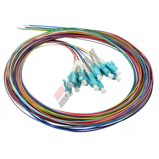 12 fibre LCSingle-modalità color-coded in fibra ottica, non protetta